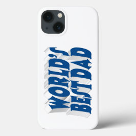 Best Dad sea blue 3d text Case-Mate iPhone Hülle