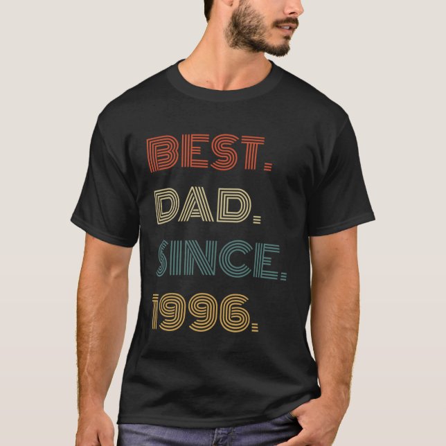 Best Dad Since 1996 Clothes  for Him Men Retro Vin T-Shirt (Vorderseite)