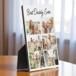 Best Daddy Ever Custom 6 Photo Collage Fotoplatte<br><div class="desc">Show Daddy how much he means with this custom 6 photo collage plaque. Featuring your favorite family moments and a bold Best Daddy Ever message, this modern wood design makes a meaningful and personal gift. Perfect for Father Day, birthdays, or anytime you want to celebrate your bond. Crafted with a...</div>