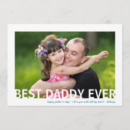 Best Daddy Ever | Foto Vatertagskarte Karte