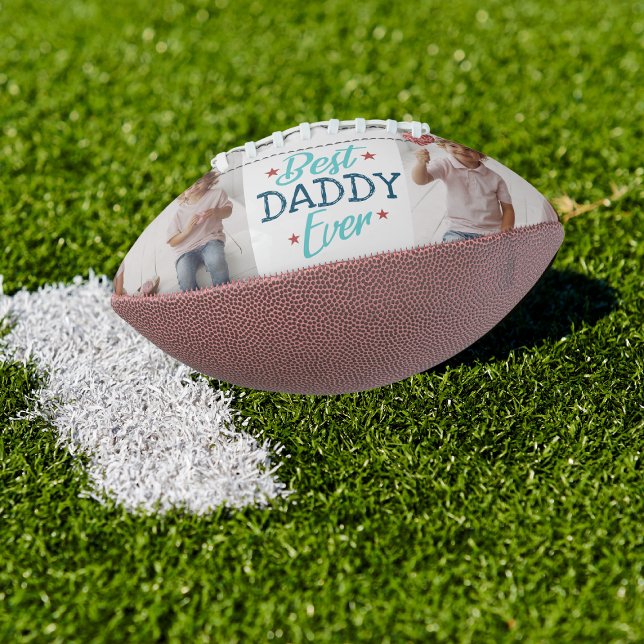 Best Daddy Ever | FotoCollage mit Handschrift Football (Von Creator hochgeladen)