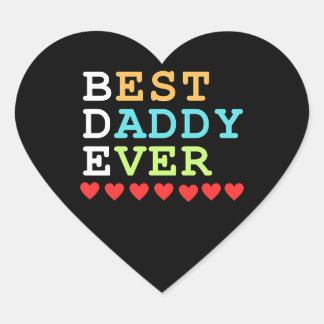 Best Daddy Ever Herz-Aufkleber