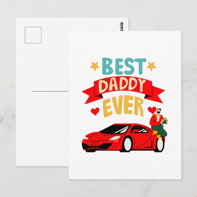 Best Daddy Ever Postkarte (Vorne/Hinten)