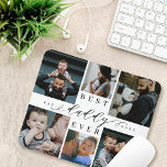 Best Daddy Ever | Vatertag 6 FotoCollage Mousepad<br><div class="desc">Schick deinem Vater ein schönes personalisiertes Tagesgeschenk, das er schätzen wird. Spezielle personalisierte Familienkollage, um Ihre speziellen Fotos und Erinnerungen der Familie zu zeigen. Unser Design zeichnet sich durch ein einfaches 6-Foto-Collage Grid-Design mit "Best Daddy Ever" aus, das in einem schönen, handgeschriebenen schwarzen Skriptstil und Serif-Text-Pairing entworfen wurde. Anpassung mit...</div>