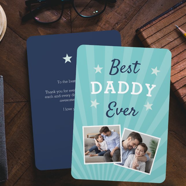Best Daddy Ever | Vatertag Foto Karte (Von Creator hochgeladen)