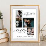 Best Daddy je Script | Beibehaltung des Vatertags Poster<br><div class="desc">Schick deinem Vater ein schönes personalisiertes Tagesgeschenk, das er schätzen wird. Spezielle personalisierte Familienkollage, um Ihre speziellen Fotos und Erinnerungen der Familie zu zeigen. Unser Design zeichnet sich durch ein einfaches 4-Foto-Collage Grid-Design mit "Best Daddy Ever" aus, das in einem schönen, handgeschriebenen schwarzen Skriptstil und Serif-Text-Pairing entworfen wurde. Anpassen mit...</div>