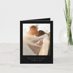 Best Day Ever Wedding Foto Vielen Dank Dankeskarte