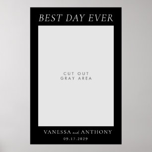 Best Day Ever Wedding Selfie Foto Frame Poster