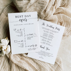 Best Day Ever Wedding Timeline Program Programm