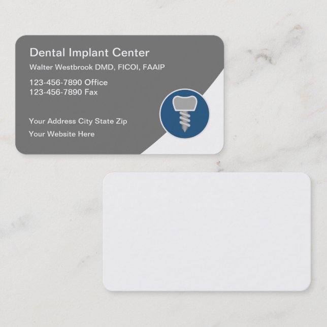 Best Dental Implant Service-Karten Visitenkarte (Vorne/Hinten)