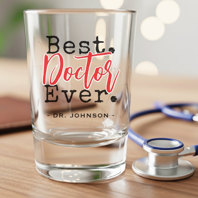 Best Doctor Ever Red Schnapsglas (Best Doctor Ever Shot Glass)