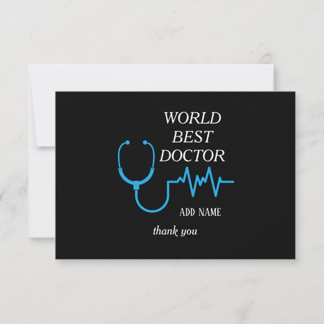 Best Doctor je Appreciation World's Bestes Doc Dankeskarte (Vorderseite)
