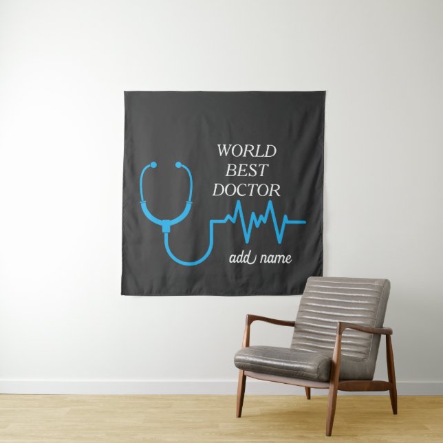 Best Doctor je Appreciation World's Bestes Doc Wandteppich (Beispiel)