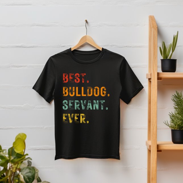Best Dog Bulldog Vater Servant Ever Mens T-Shirt (Von Creator hochgeladen)