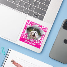 Best Dog Custom Pet Foto Paw Print Heft Muster
