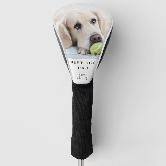 Best Dog Dad Custom Photo Personalized Golf Headcover (Vorderseite)