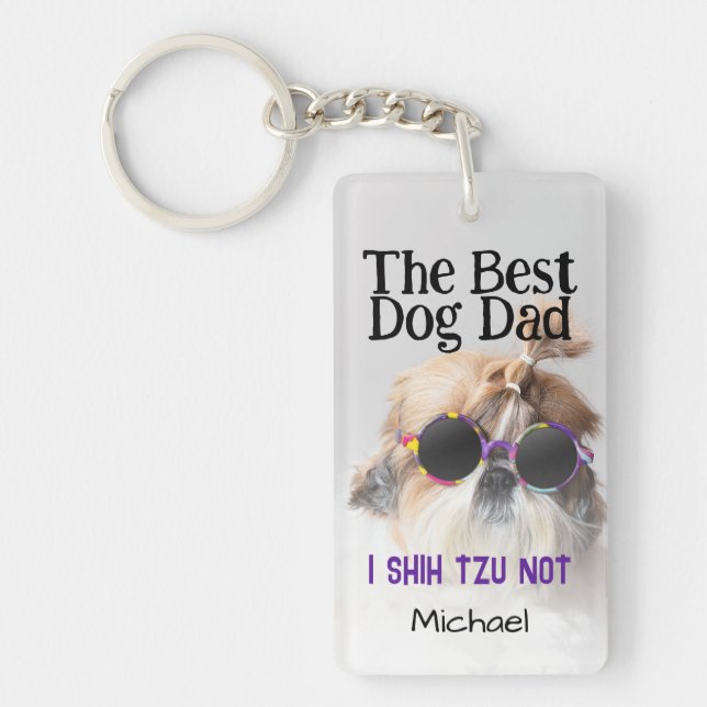 Best dog dad Shih Tzu Not Fête des pères Texte per (Devant)