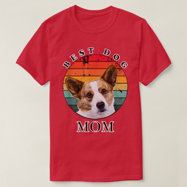 Best Dog Mama Cardigan Welsh Corgi T-Shirt (Design vorne)
