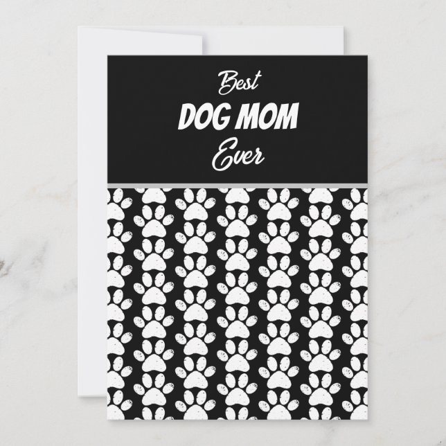 BEST DOG MAMA JE EINLADUNG (Vorderseite)