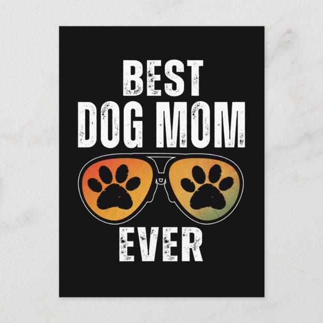 BEST DOG MAMA JE POSTKARTE (Vorderseite)