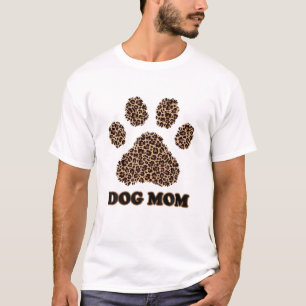 Best Dog Mom Ever Daisy Dog Paw Mother's Day Leopa T-Shirt
