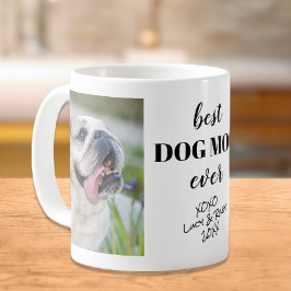 Best Dog Mom Ever Personalized Photos Names Kaffeetasse