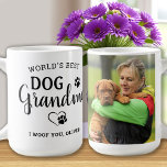 Best Dog Oma Niedliches Personalisiertes Foto Kaffeetasse<br><div class="desc">Weltbeste Dog Oma ... Überraschen Sie Ihre Lieblingshündin Oma diesen Muttertag , Weihnachten oder ihren Geburtstag mit dieser super niedlichen Haustier Foto Tasse. Passen Sie diese Tasse mit dem Lieblings-Foto Ihres Hundes an, und nennen Sie es. Großartiges Geschenk des Hundes. COPYRIGHT © 2022 Judy Burrows, Black Dog Art - Alle...</div>