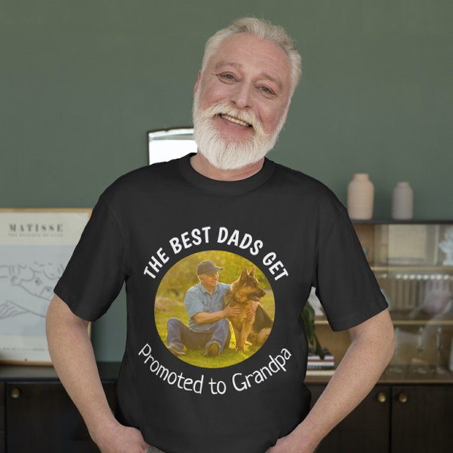 Best Dog Opa Vathers Day Custom Foto T-Shirt (Von Creator hochgeladen)