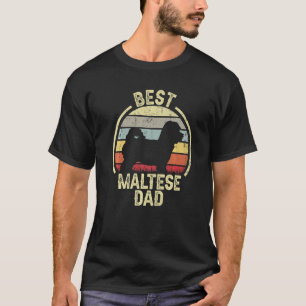 Best Dog Pater Vater Vintag Maltesisch T-Shirt