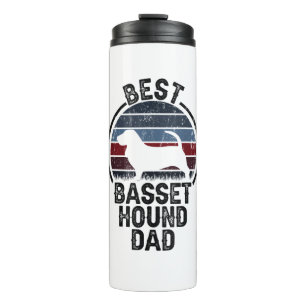 Best Dog Pater Vater - Vintager Basset Hound Thermosbecher