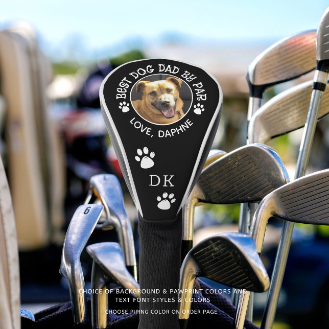 BEST DOG VATER BY PAR Foto Monogramm-Drucke Golf Headcover (Von Creator hochgeladen)