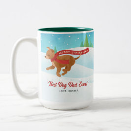 Best Dog Vater Chihuahua Snowy Weihnachtsfeierlich Zweifarbige Tasse