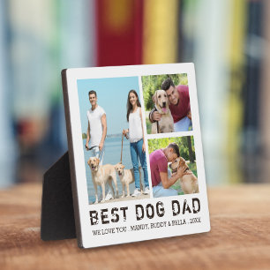 BEST DOG VATER FotoCollage Fotoplatte