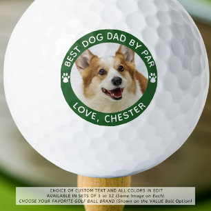 BEST DOG VATER PAR PW Print Foto grün Golfball