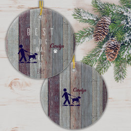 Best Dog Walker Ever Weihnachtsgeschenk Ornament
