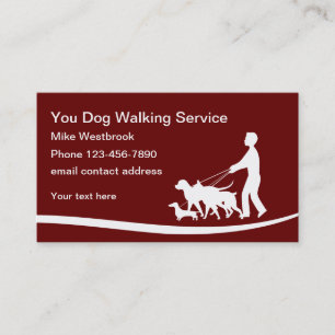 Best Dog Walking Service Einfach Visitenkarte