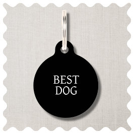 Best Dog White and Black Dog Pet ID Tag Haustiermarke