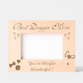 Best Doggie Mom Geätzte Rahmen