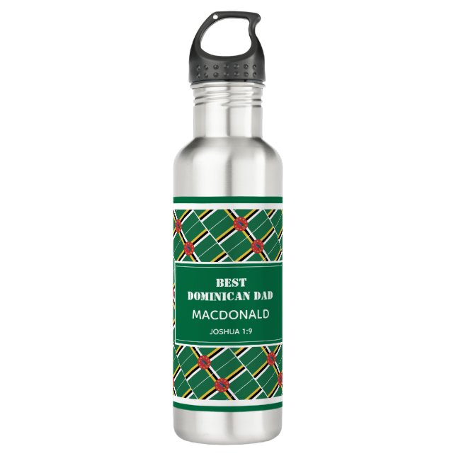 BEST DOMINICAN VATER EDELSTAHLFLASCHE (Vorderseite)