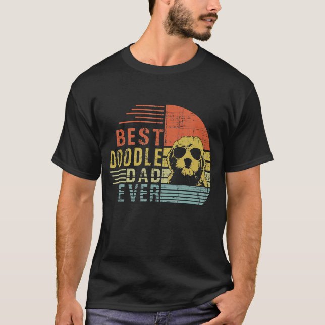 Best Doodle Vater Ever Goldendoodle Vater Geschenk T-Shirt (Vorderseite)