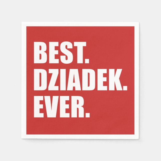 Best Dziadek je Polnisches Großvater-Party Serviette (Vorderseite)