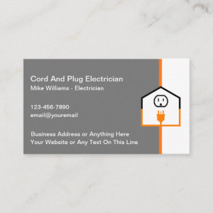 Best Electrician Business Cards für neue Unternehm Visitenkarte