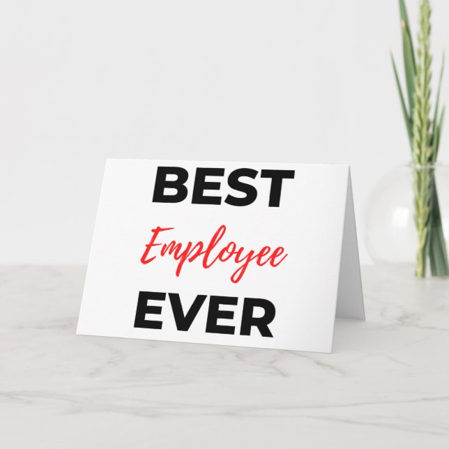 Best Employee Ever 2 Karte (Vorderseite)