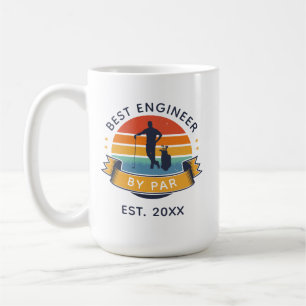 Best Engineer by Par Vater Birthday Golf Lover Kaffeetasse