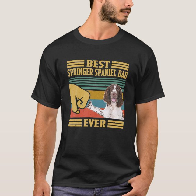 Best English Springer Spaniel Vater Ever Fathers D T-Shirt (Vorderseite)