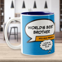Best Ever Brother Cool Modern Fun Comic Buch Blau