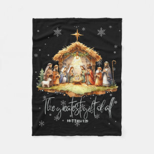 Best Ever Christmas Cool Jesus Nativity Scene Chri Fleecedecke