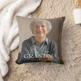 Best Ever Grandma Since 20XX Simple Elegant Photo Kissen