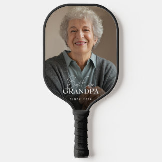 Best Ever Grandma Since 20XX Simple Elegant Photo Pickleball Schläger