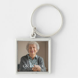 Best Ever Grandma Since 20XX Simple Elegant Photo Schlüsselanhänger